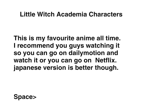 Little Witch Academia