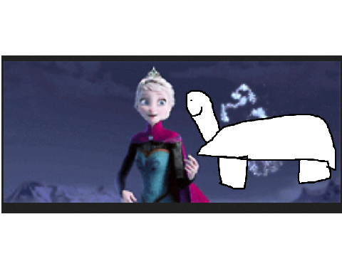 ELSA STEPS ON A MINE TURTLE