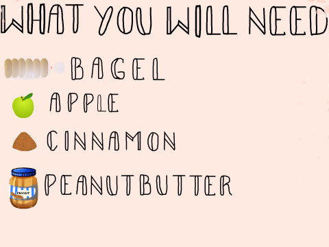 Peanut Butter and Cinnamon Apple Bagel Recipe (YUM)