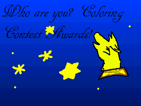 Who are you coloring contest awards