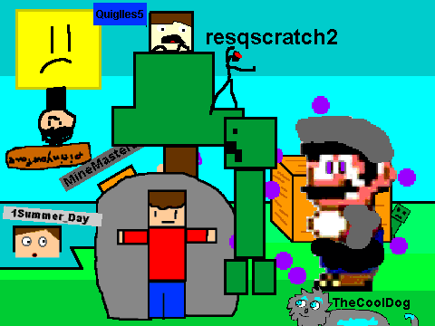 Add yourself hiding from ender mario[1] and creeper
