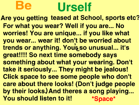 Be Yourself!