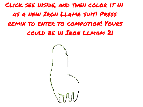 Iron Llama 2 Iron Llama suit contest!