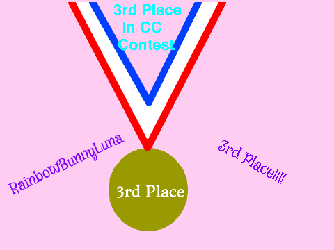 3rd Place Medal for RainbowBunnyLuna