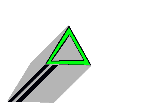 Northeastern Moving Green Triangle