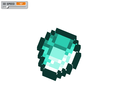 3D diamond! (with adjustible speed)
