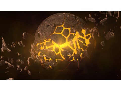 Blender Planet Exploding