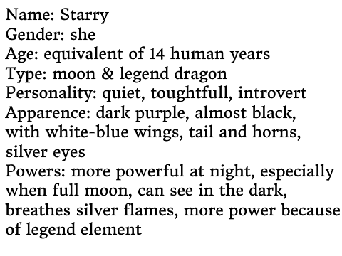 Starry - Wrath of the Flames RPG Bio