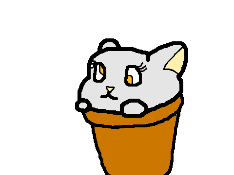 Derpy in a pot (Cat ver)