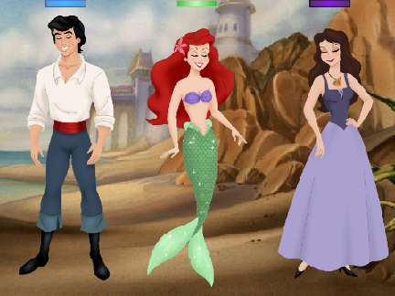 Little Mermaid Dress Up 2.0 Ariel Prince Eric Ursula Vanessa
