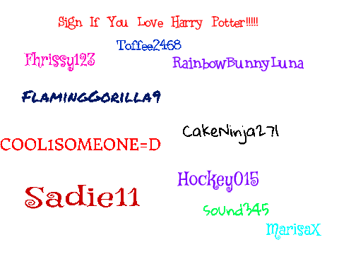 Sign If You Love Harry Potter!!!!! remix remix remix remix remix