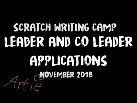 (open) Scratch Writing Camp | Leader +co leader apps remix