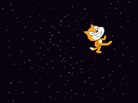 flying space cat