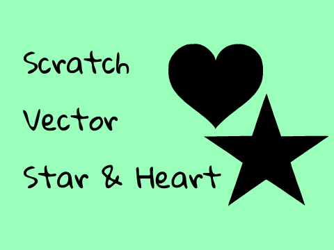 Scratch Vector Star and Heart