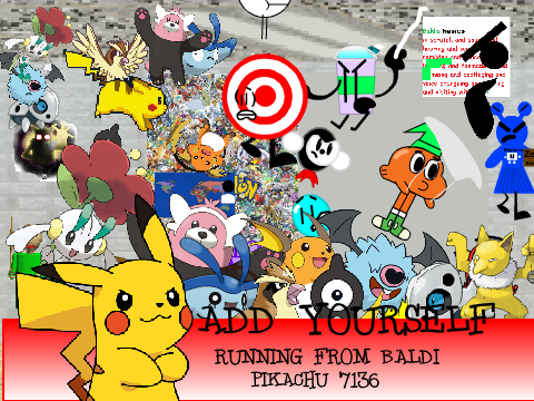 P is for pokemon running from baldi!