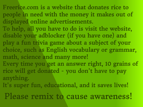 Freerice.com Awareness