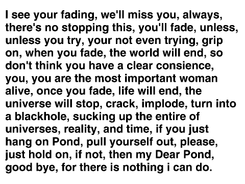 Dear Amelia Jessica  Pond