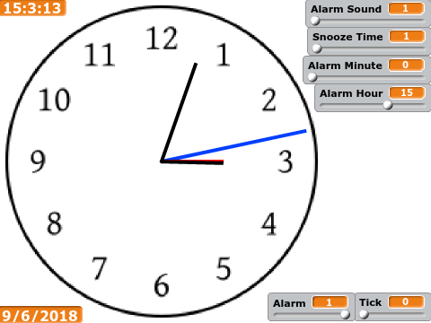 Clock with alarm