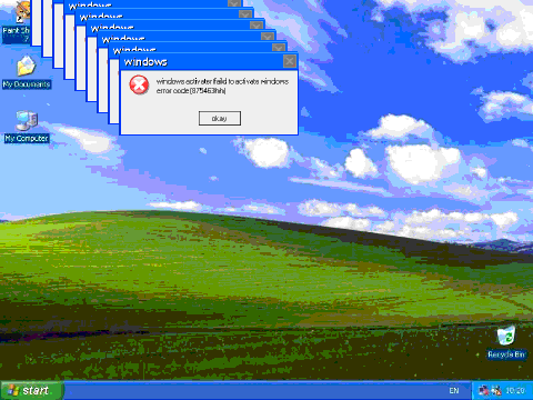 Windows xp crazy error