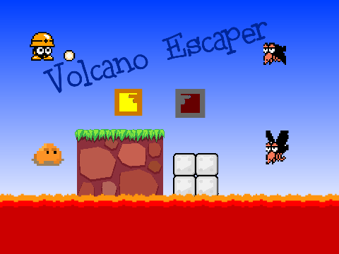Volcano Escaper!! a scrolling platformer