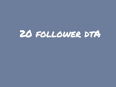 20 followers // dta