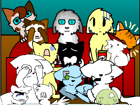 Add Your OC Watching A Scary Movie (added UltimateDumpling =D) remix