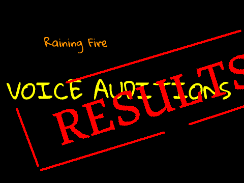 Raining Fire Audition RESULTS!!!!!!!