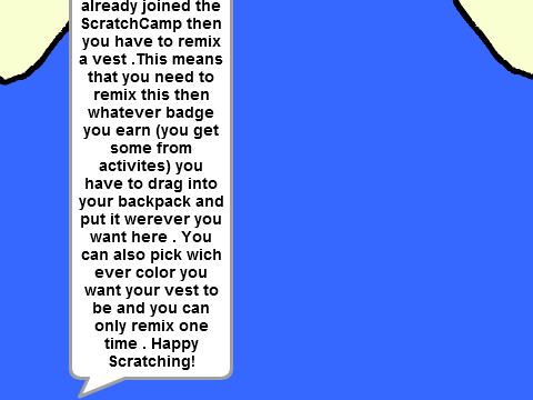 Remix this if you want a ScratchCamp vest!