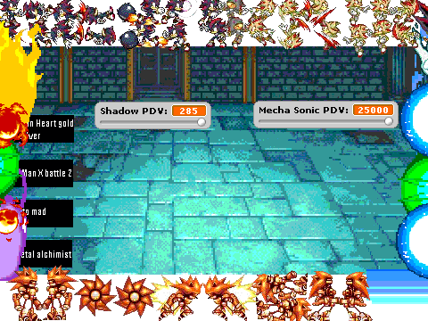Shadow vs Mecha Sonic scene creator