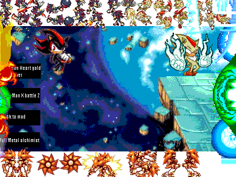 Shadow vs Mecha Sonic scene creator II