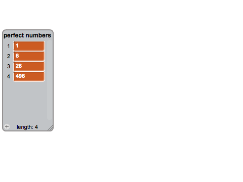 1s0s Perfect Number Generator