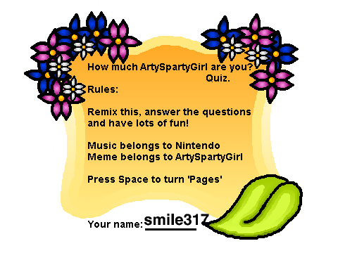 How Much ArtySpartyGirl Are You Quiz remix