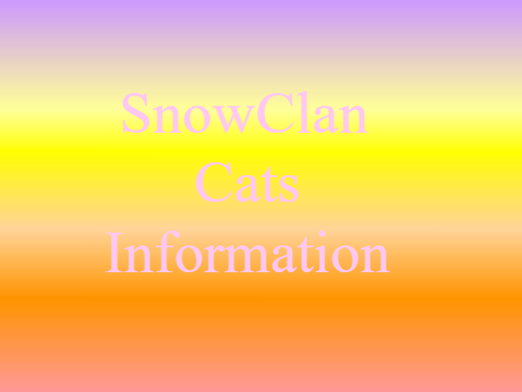 SnowClan Cats Information