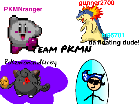 Add yourself if ur part of team PKMN! Pokemonandkirby remix