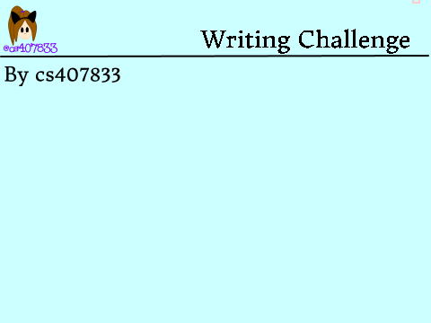 Writing Challenge!  remix