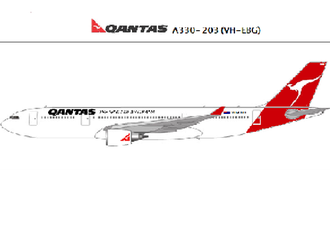 Qantas A330-203 (VH-EBG)