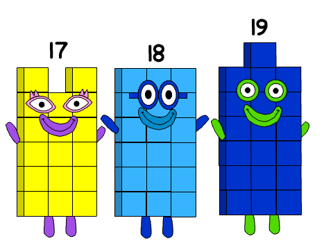 Numberblocks 17-19