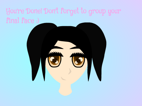 How to draw a simple face on Vector mode!