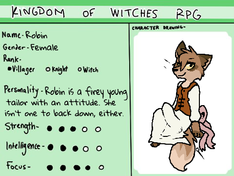 Kingdom of Witches RPG: Robin's Bio