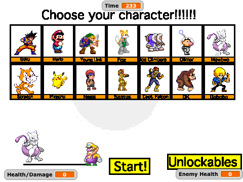Super Smash Brothers SCRATCH Version 2.0