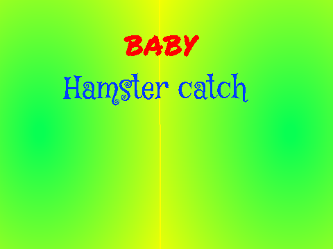Baby hamster catch