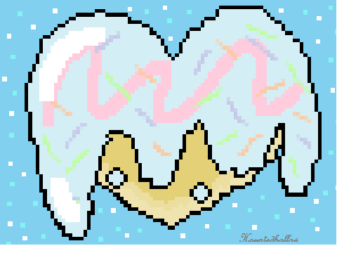 Cookie Heart Pixel Art 