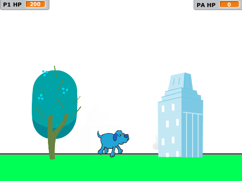dog cat building interaction