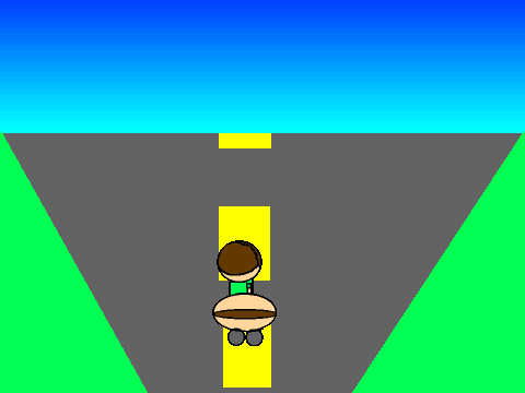james driving and eating a burger