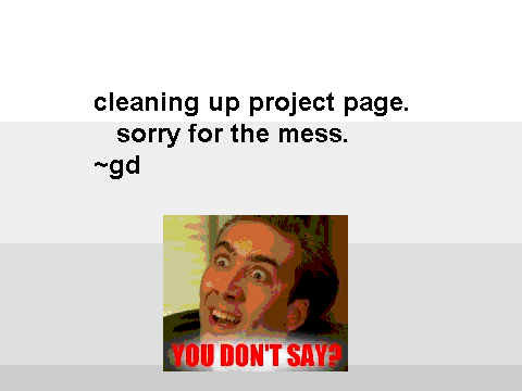Cleaning up project page