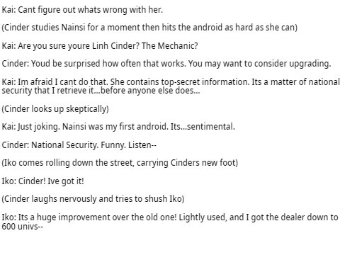 Cinder Part 1 Script | Prince Kai