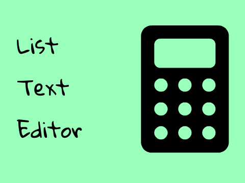List Text Editor