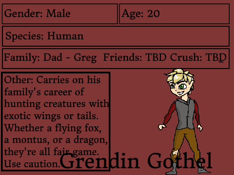 Character Reference Sheet (Fantasy RP) - Grendin