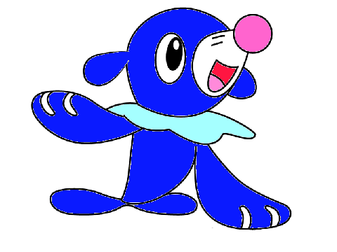 My colored in Popplio and Shiny Popplio!
