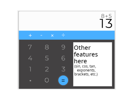 calculator design - blueOS